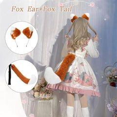Fox Ear Hoop and Tail 2 piece Role playing Costume