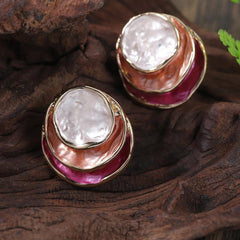 Alloy Geometric Enamel Earrings for Party Decor