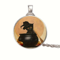 Cartoon Cat Bead Pendant Necklace Gift