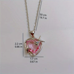 Star Heart Pendant Necklace Holiday Birthday Gift Party Jewelry