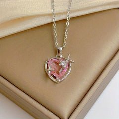 Star Heart Pendant Necklace Holiday Birthday Gift Party Jewelry