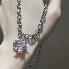 Star Heart Pendant Necklace Holiday Birthday Gift Party Jewelry