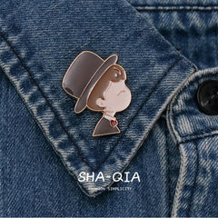 Festive National Style Cartoon Couple Brooch Wedding Gift