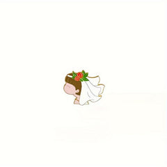 Festive National Style Cartoon Couple Brooch Wedding Gift