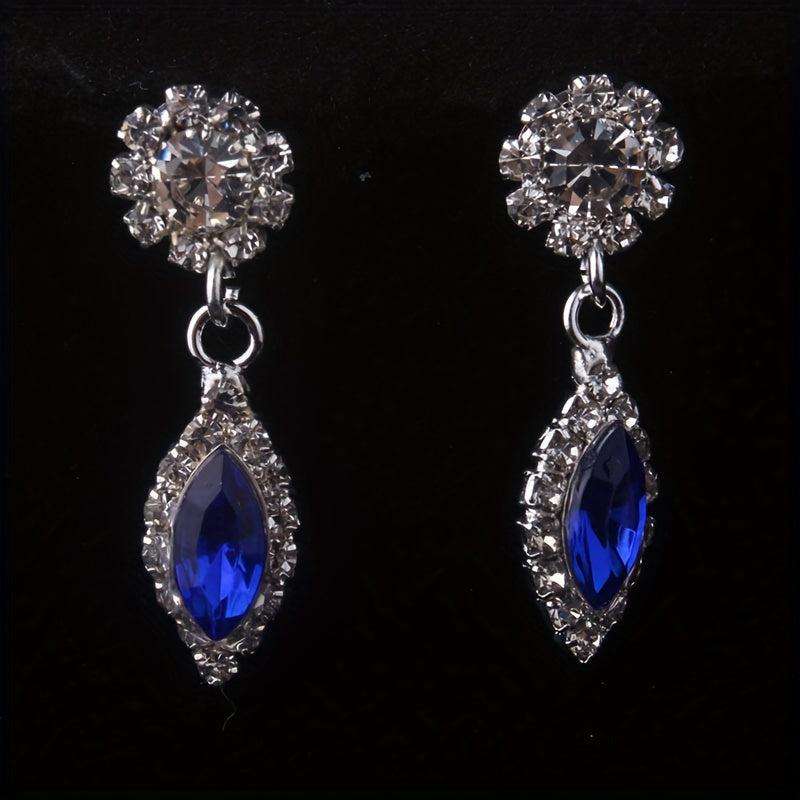Artificial Diamonds Rhinestones Necklace Earrings Set