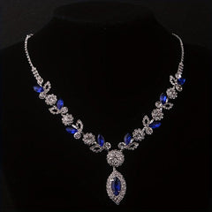 Artificial Diamonds Rhinestones Necklace Earrings Set