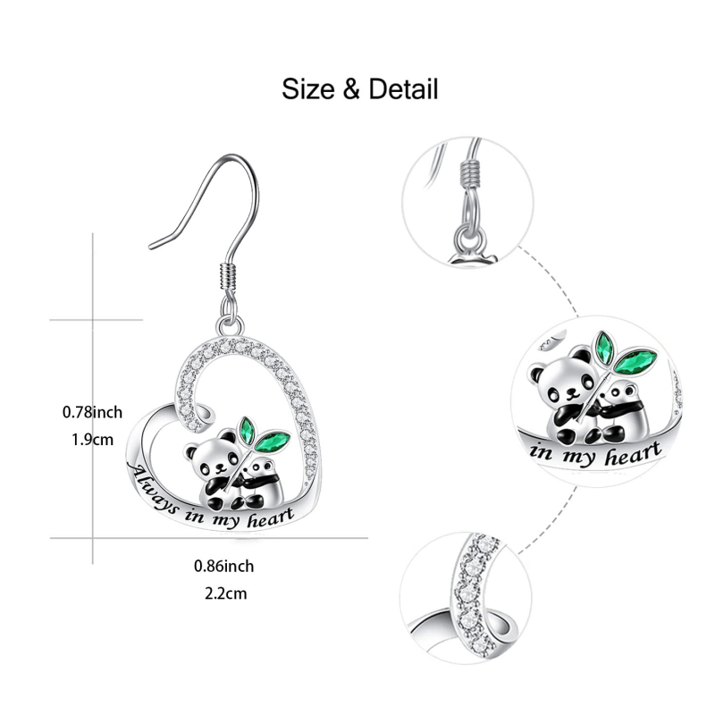 Panda Love Earrings for Ladies and Girls, Birthday Christmas