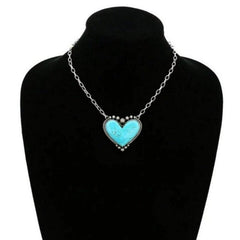 Bohemian Retro Turquoise Pendant Necklace for Women