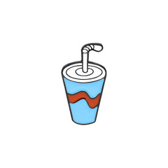 Cartoon Popcorn & Cola Brooch - Fun Accessory