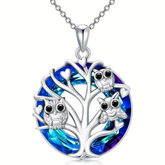 Tree Of Life Owl Pendant Necklace Ideal Gift For Women