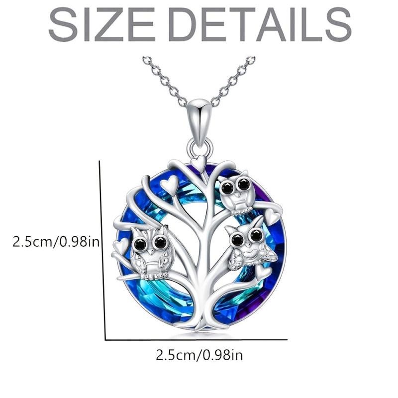 Tree Of Life Owl Pendant Necklace Ideal Gift For Women