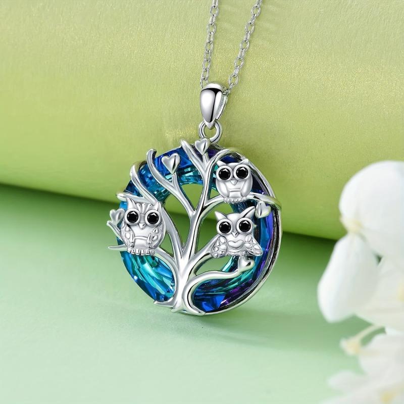Tree Of Life Owl Pendant Necklace Ideal Gift For Women