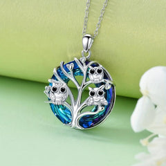 Tree Of Life Owl Pendant Necklace Ideal Gift For Women