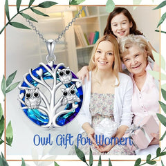 Tree Of Life Owl Pendant Necklace Ideal Gift For Women