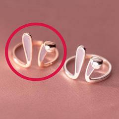 Pink Rabbit Ear Ring Adjustable Alloy Index Finger Jewelry
