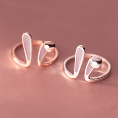 Pink Rabbit Ear Ring Adjustable Alloy Index Finger Jewelry