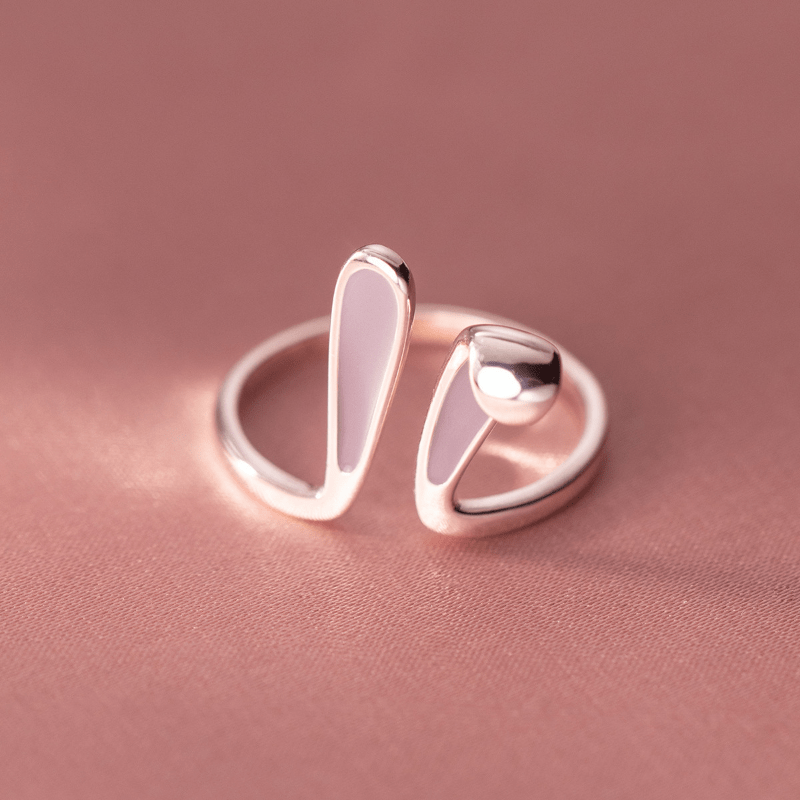 Pink Rabbit Ear Ring Adjustable Alloy Index Finger Jewelry