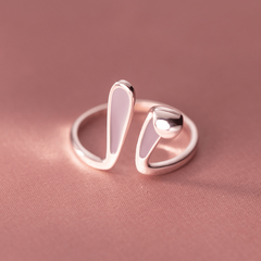 Pink Rabbit Ear Ring Adjustable Alloy Index Finger Jewelry