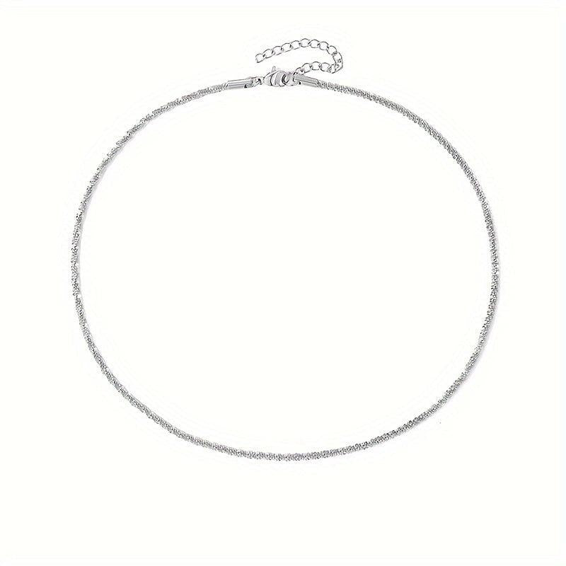 Glitter Necklace Clavicle Chain Party Jewelry Christmas Gift