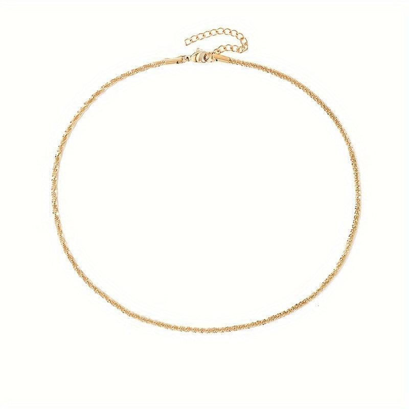 Glitter Necklace Clavicle Chain Party Jewelry Christmas Gift
