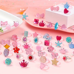 Children's Princess Diamond Crystal Ring Set