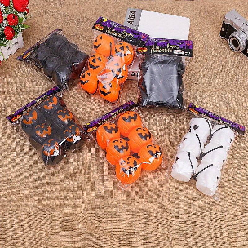 6pcs Halloween Candy Buckets Portable Basket Kids Toy Trick Or Treat Bucket