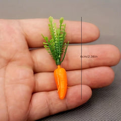 4pcs Storage Basket 6pcs Carrot Kitchen Toy Doll House Simulation Object