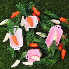 4pcs Storage Basket 6pcs Carrot Kitchen Toy Doll House Simulation Object