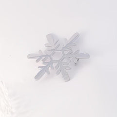Snowflake Shape Stainless Steel Jewelry Brooch for Parties Nightclubs Men Women