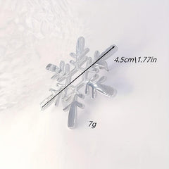 Snowflake Shape Stainless Steel Jewelry Brooch for Parties Nightclubs Men Women