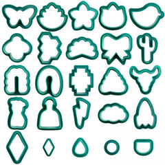 25Pcs Clay Cutters Set for Craft Decoration