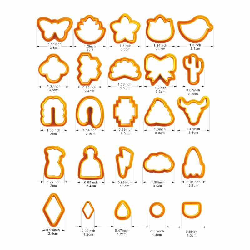 25Pcs Clay Cutters Set for Craft Decoration