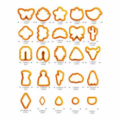 25Pcs Clay Cutters Set for Craft Decoration
