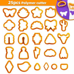 25Pcs Clay Cutters Set for Craft Decoration