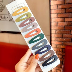 Matte Snap Hair Clip Barrettes for Girls Women Solid Candy Hair Accessories