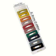 Matte Snap Hair Clip Barrettes for Girls Women Solid Candy Hair Accessories