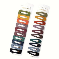 Matte Snap Hair Clip Barrettes for Girls Women Solid Candy Hair Accessories