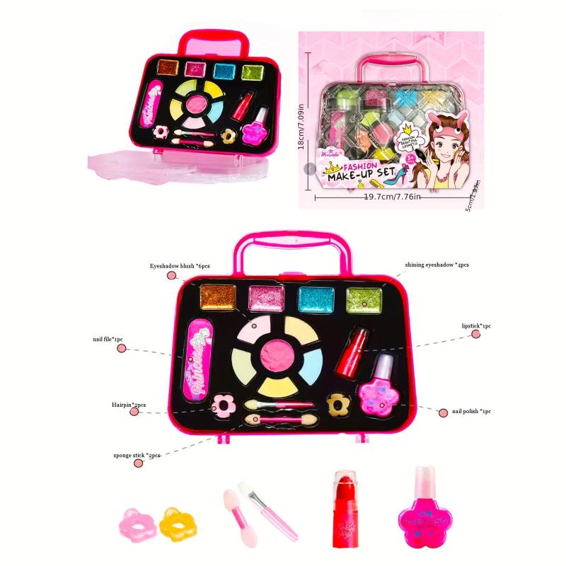 Cartoon Girl Tote Bag Cosmetics Set - 18 Pieces