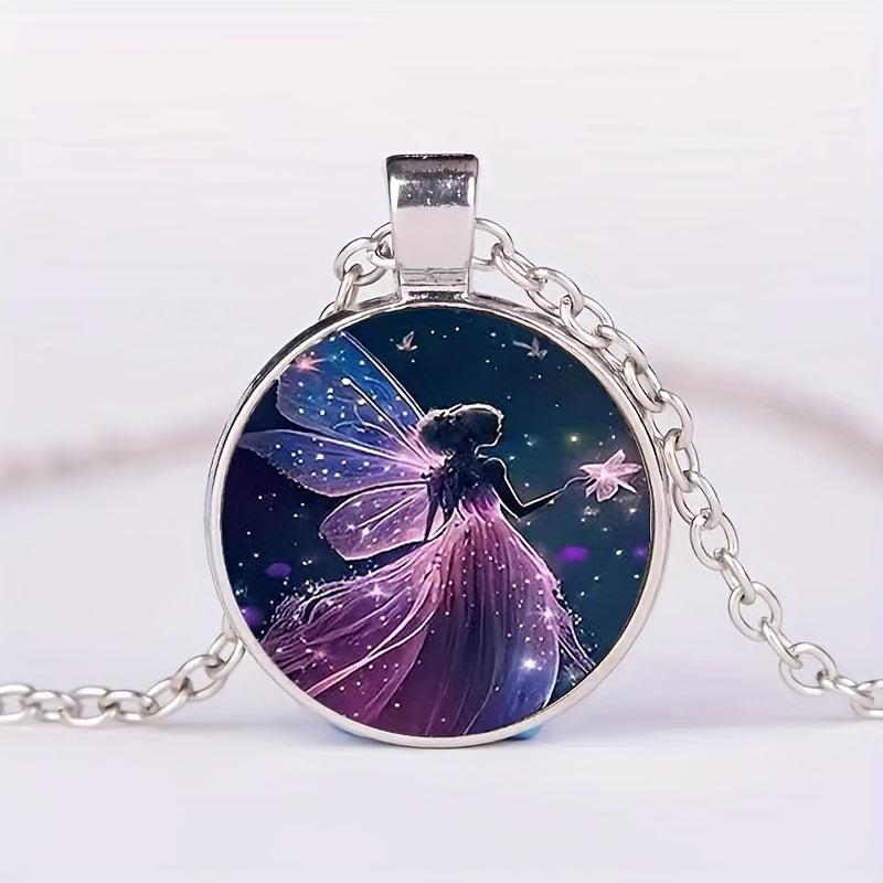 Cartoon Fairy Bead Pendant Necklace - Gift for Special Occasions