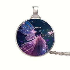 Cartoon Fairy Bead Pendant Necklace - Gift for Special Occasions