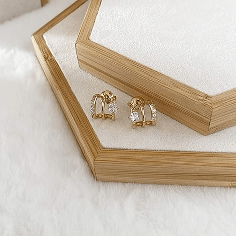 Triple Hoop Earrings Double layer Women Jewelry