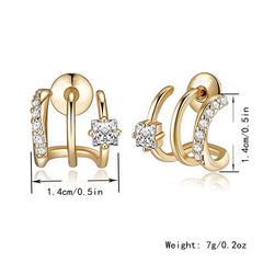 Triple Hoop Earrings Double layer Women Jewelry