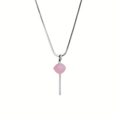 Crystal Pendant Necklace Lollipop Clavicle Chain