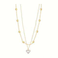 Heart Chain Zircon Collarbone Necklace