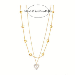 Heart Chain Zircon Collarbone Necklace