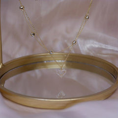 Heart Chain Zircon Collarbone Necklace