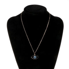 Evil Eye Stone Pendant Necklace Natural Quartz Geode Crystal Jewelry