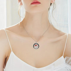 Little Red Umbrella Disc Mushroom Pendant Necklace Decoration Accessories