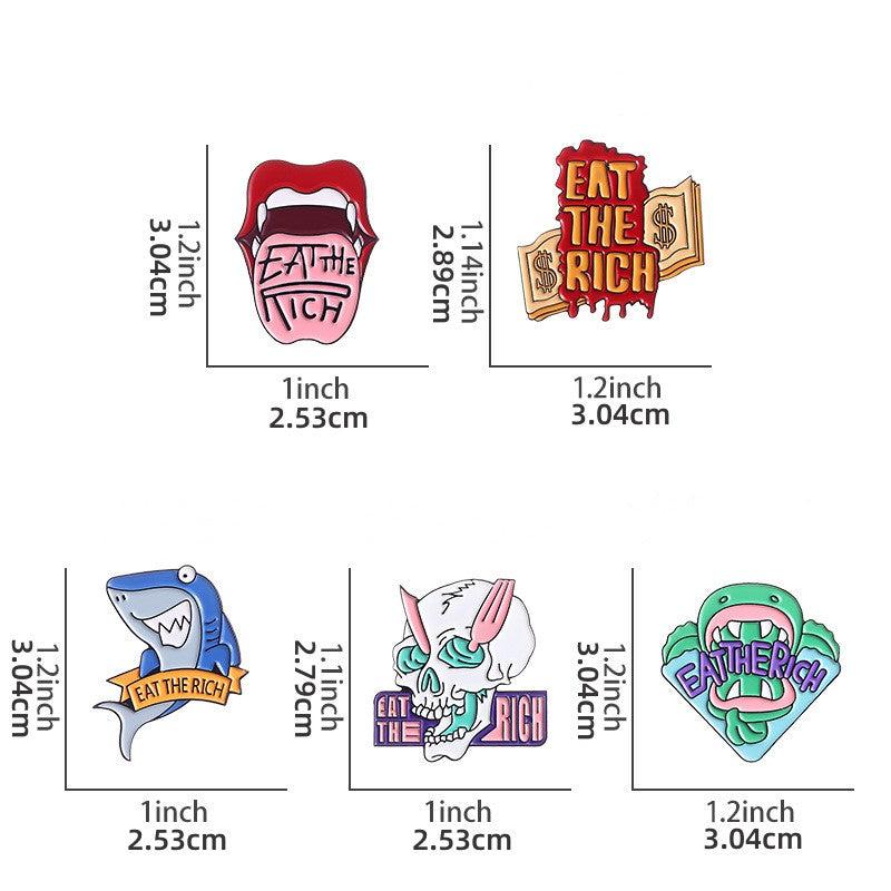 Creative Cartoon Jewelry Brooch for Fun Outfits