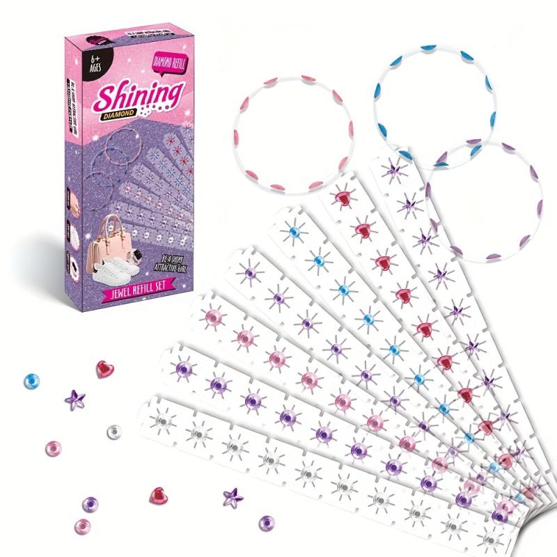 Magic Stickers Drill Machine Makeup Hair Accessories Stickers Toys